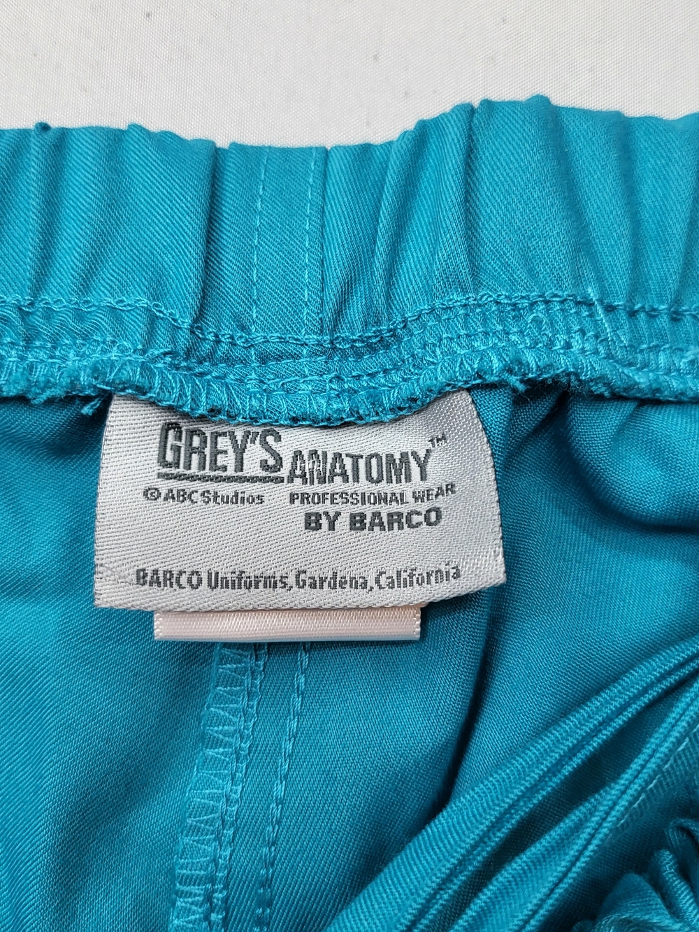 Barco Uniforms Wide-Leg Drawstring Pants in Teal Blue - Picture 2 of 10